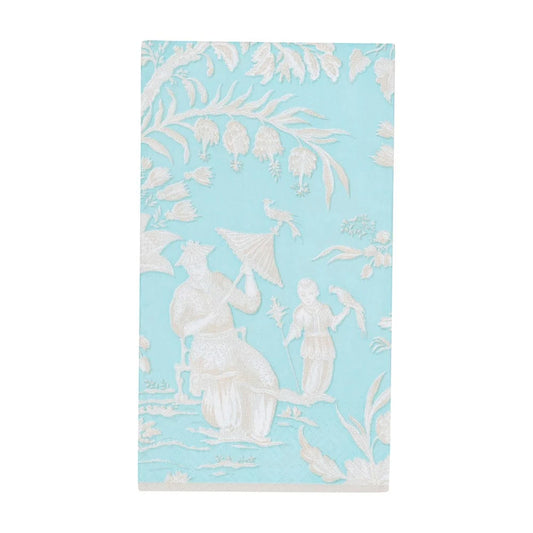 Silk Road Toile Robin’s Egg Guest Towel