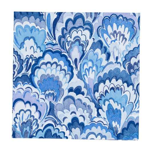 Marbled Ceramica Indigo Cocktail Napkins