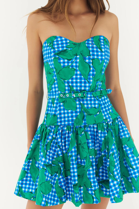 Junie Dress in Blue Gingham