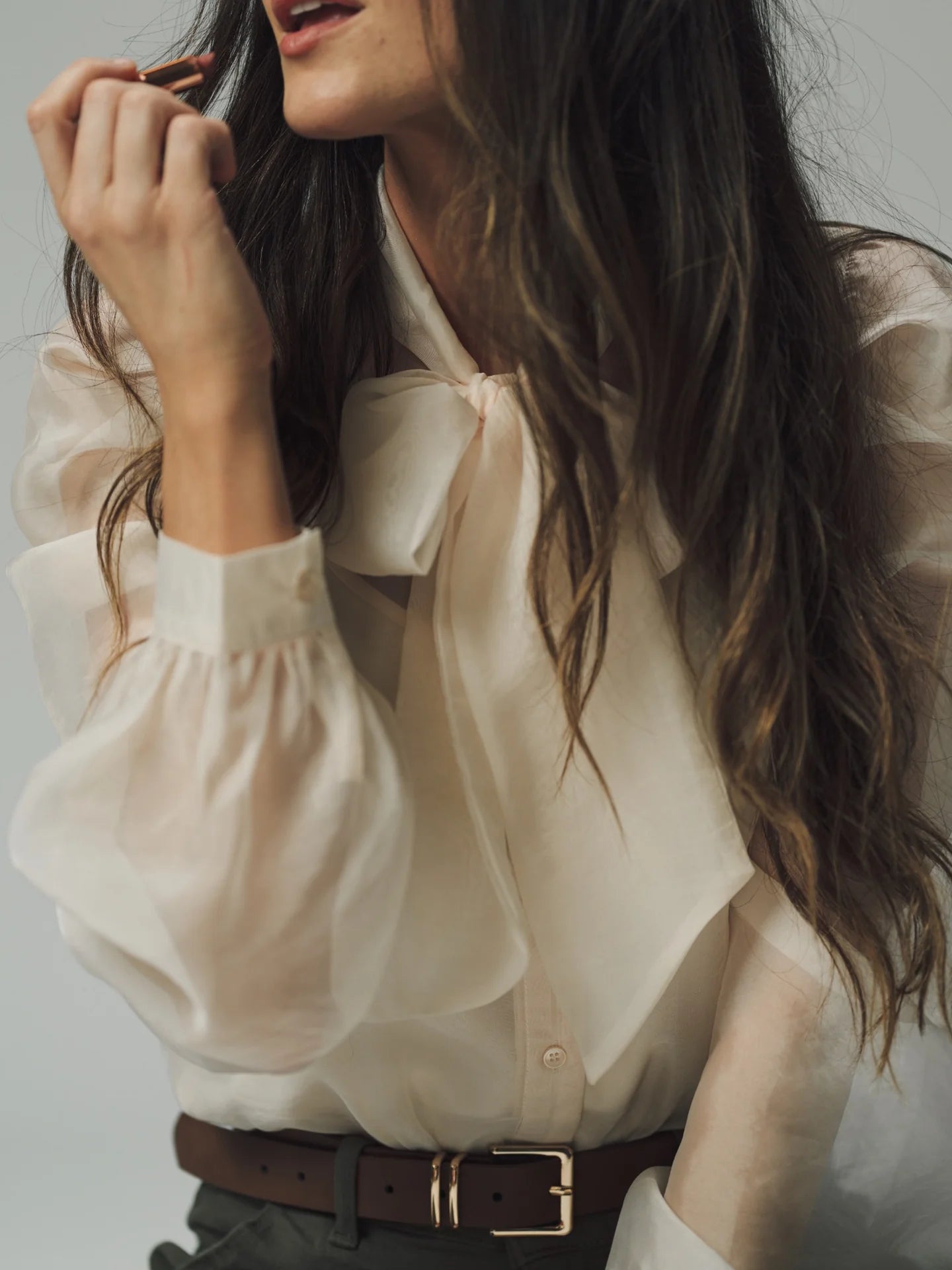 French Bow Blouse-XS