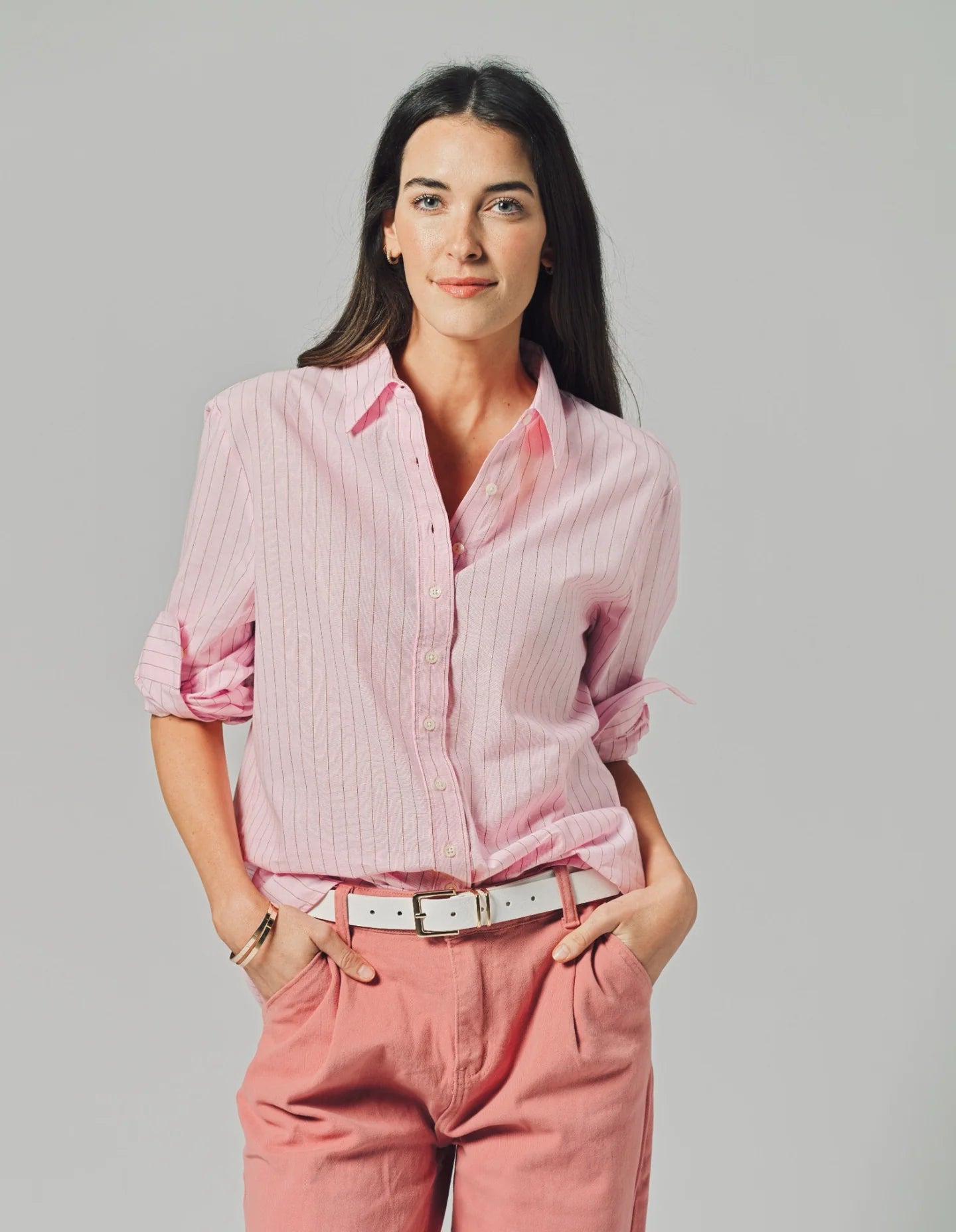 Washed Linen Shirt-XS