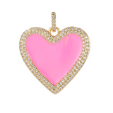 Bling Pink Heart Charm