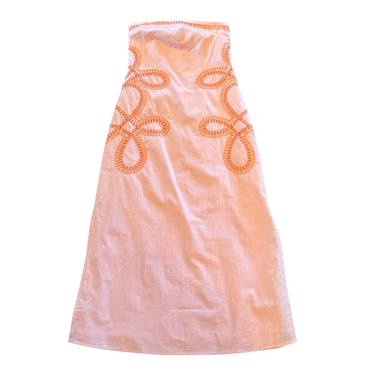 Peach Wess Midi Dress