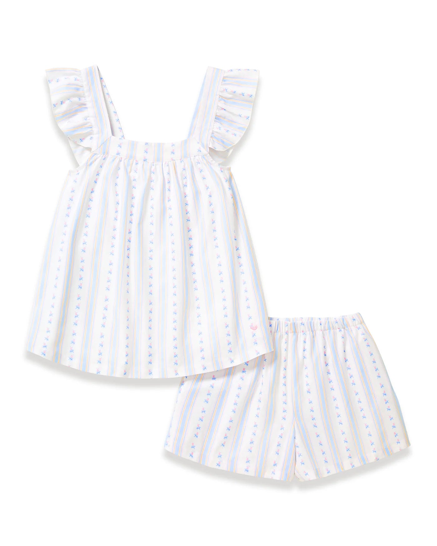 Twill Short Set in Cottage Stripe