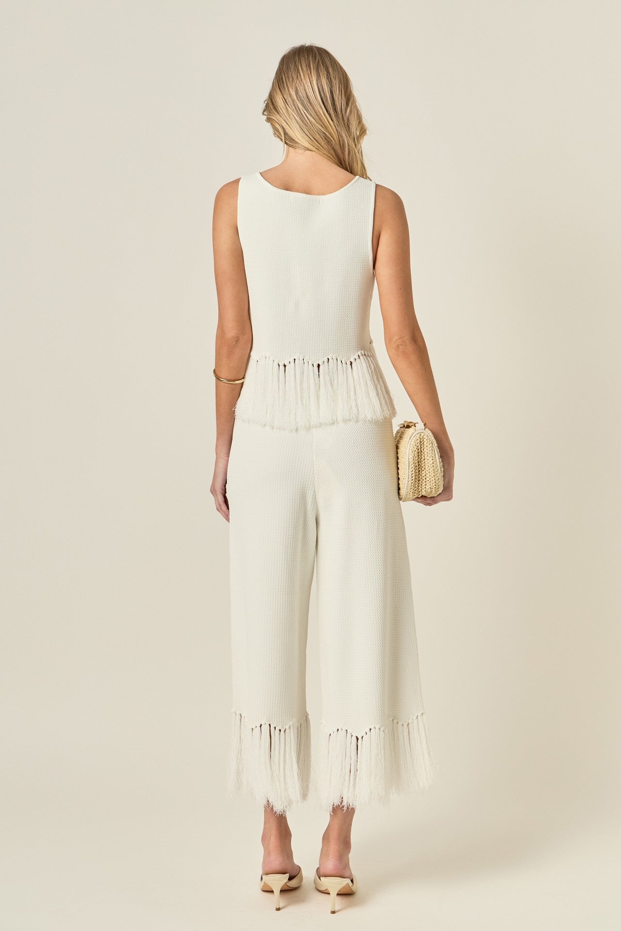 Fringe Detail Sleeveless Top