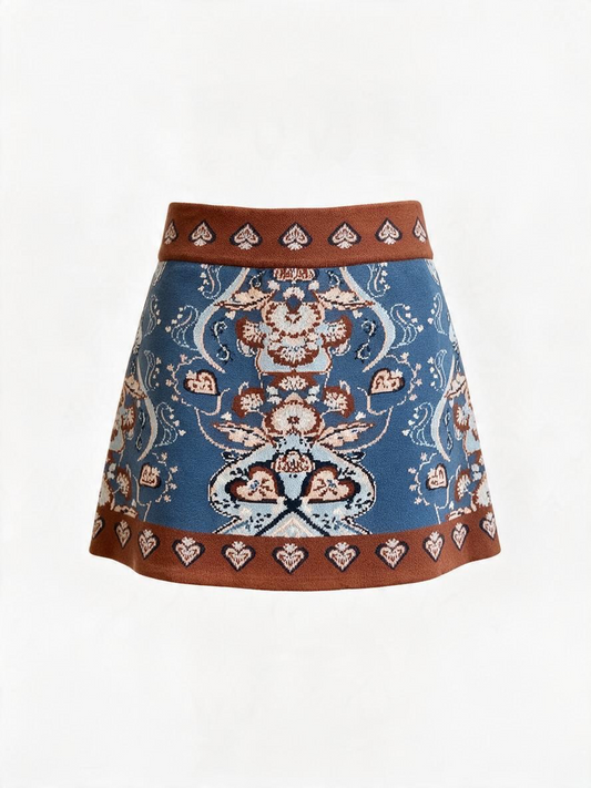 Paisley Pattern Mini Skirt