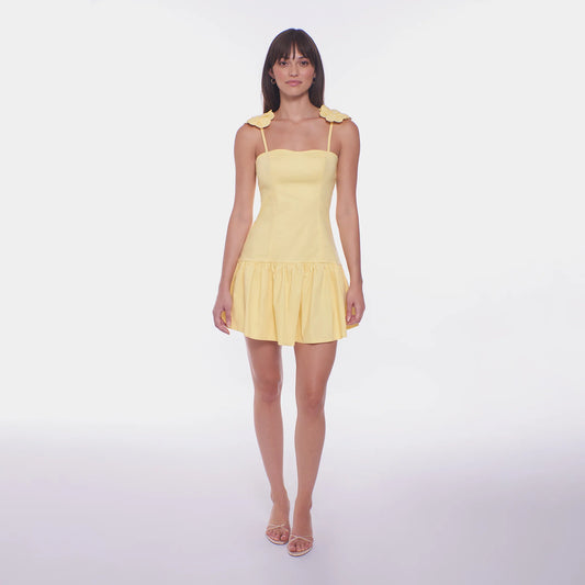 Audrey Butter Yellow Mini Dress