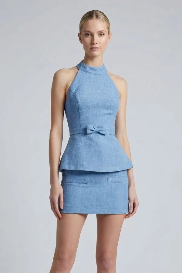 Tweed Two Pocket Mini Skirt