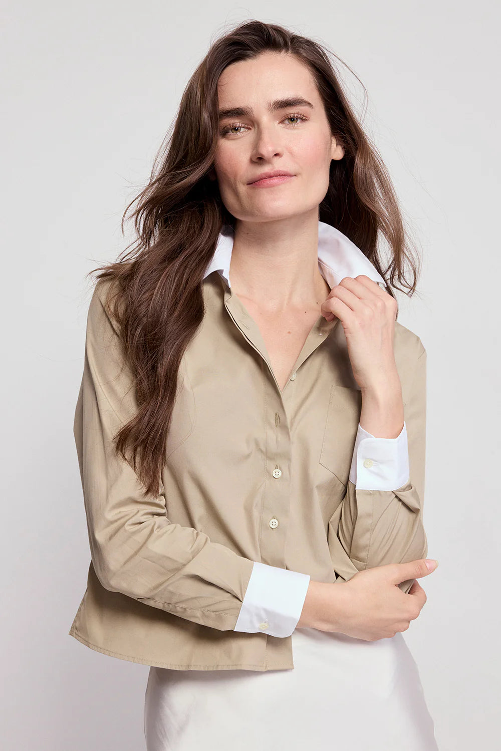 The LS Boxy Crop Taupe