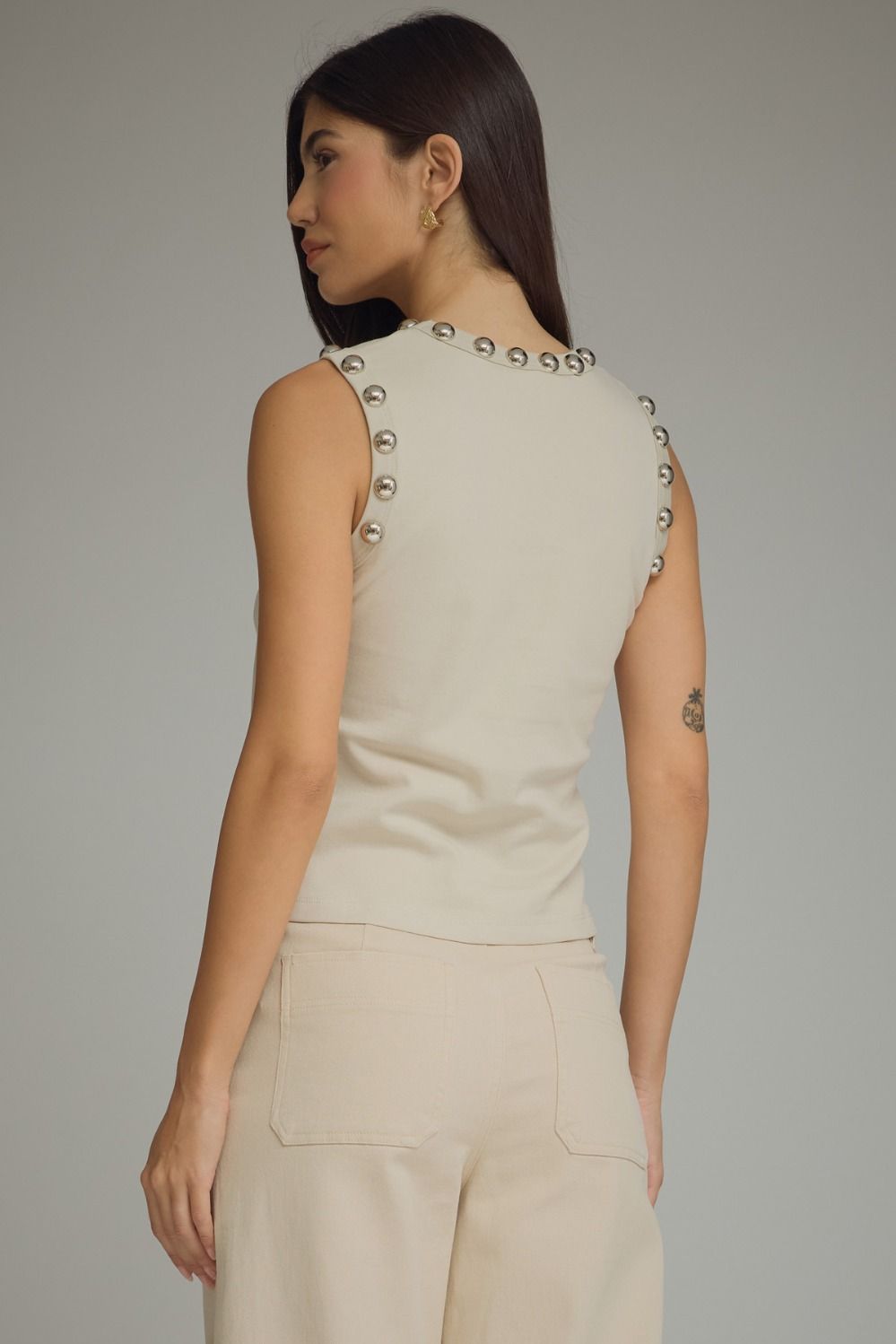 Studded Sleeve Tank