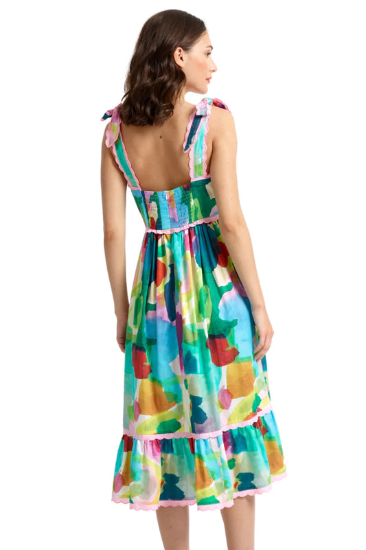 Abstract Strap Dress