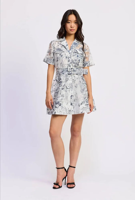 Cyrus Floral Belted Dress