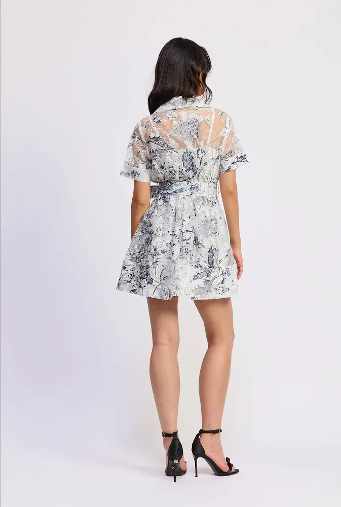 Cyrus Floral Belted Dress