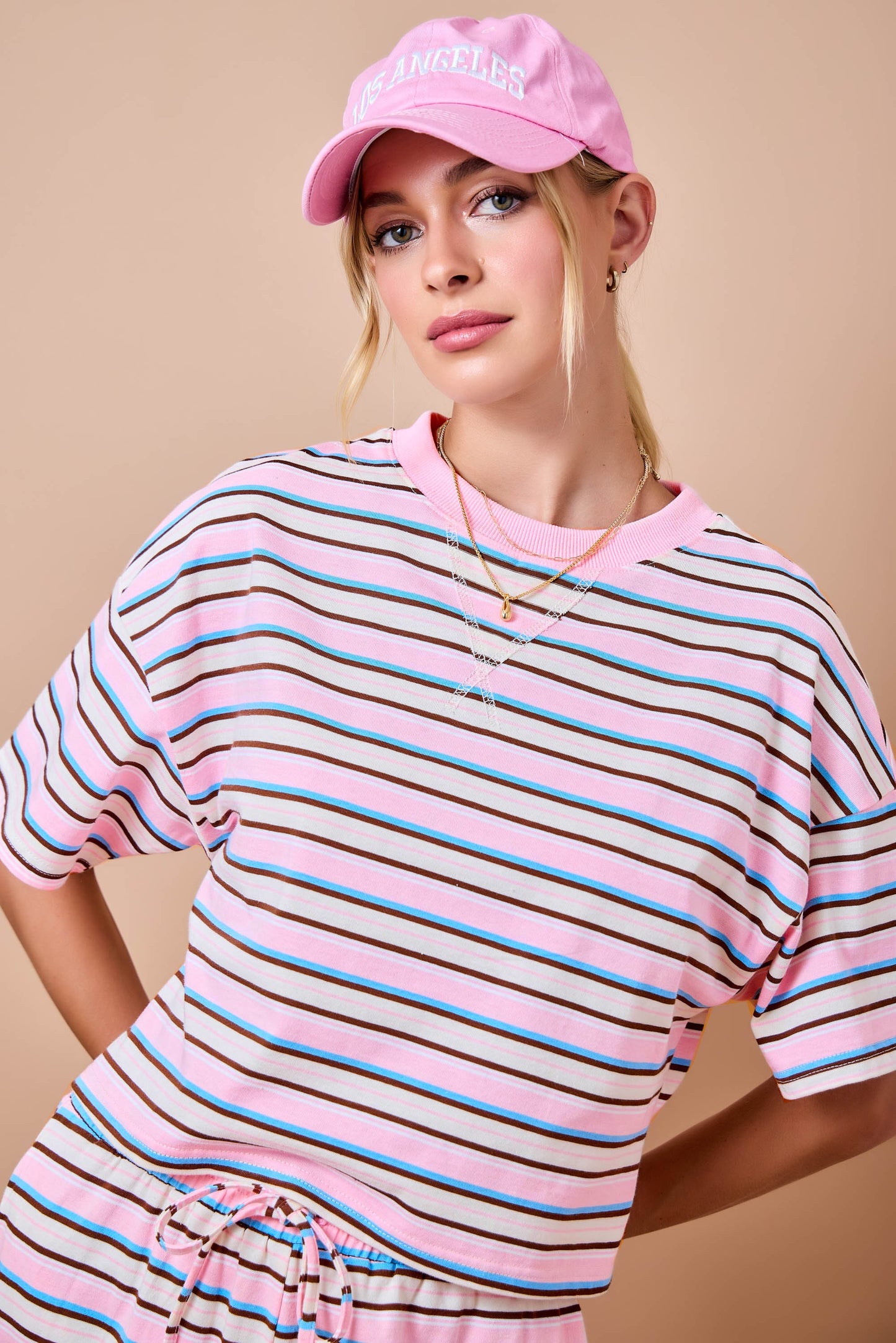 Striped Boxy Lounge Top