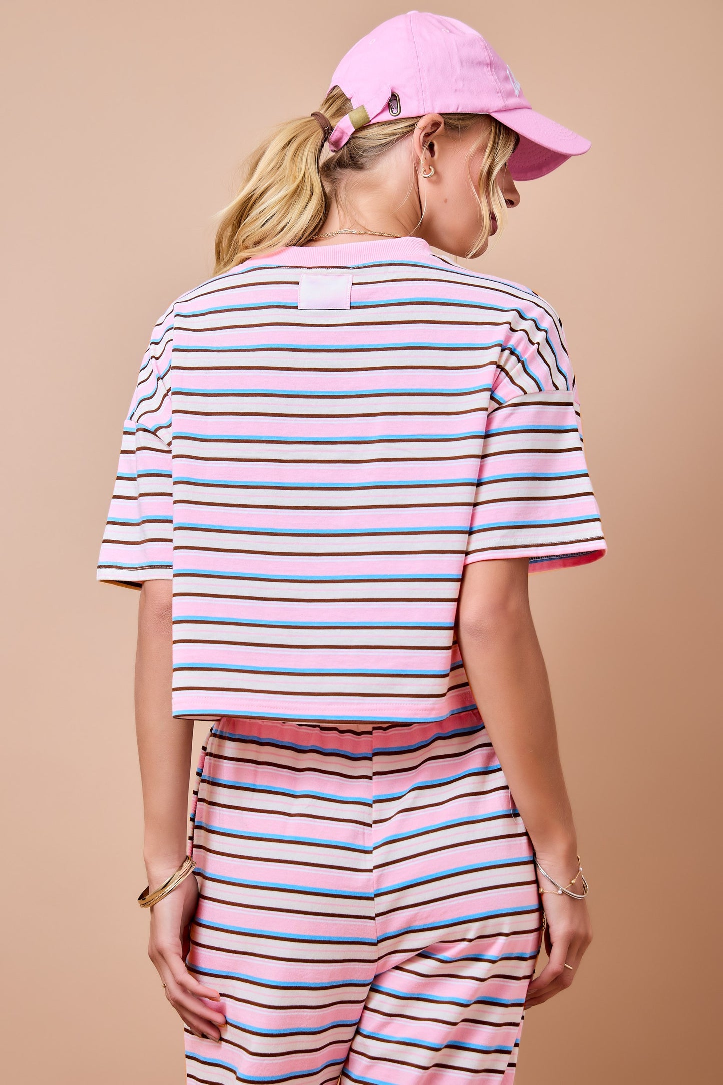 Striped Boxy Lounge Top