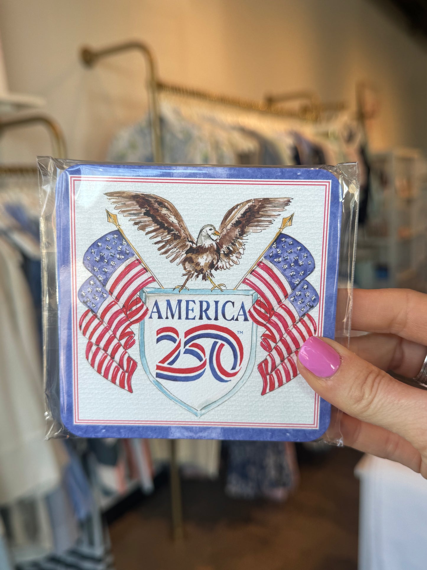 America 250 Logo Paper Coasters