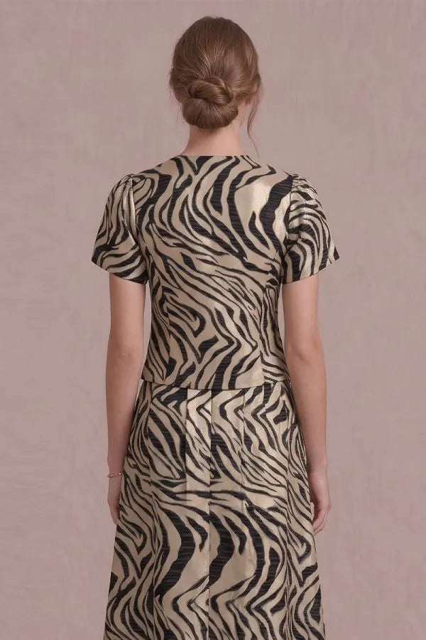 Tiger Jacquard Top