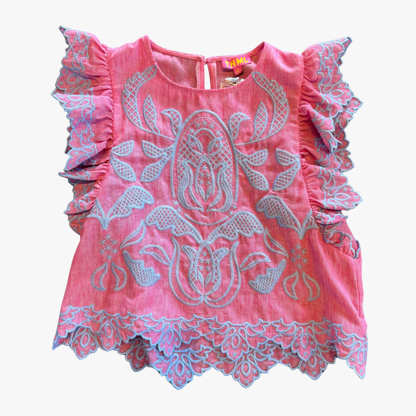 Bright Embroidered Top-M
