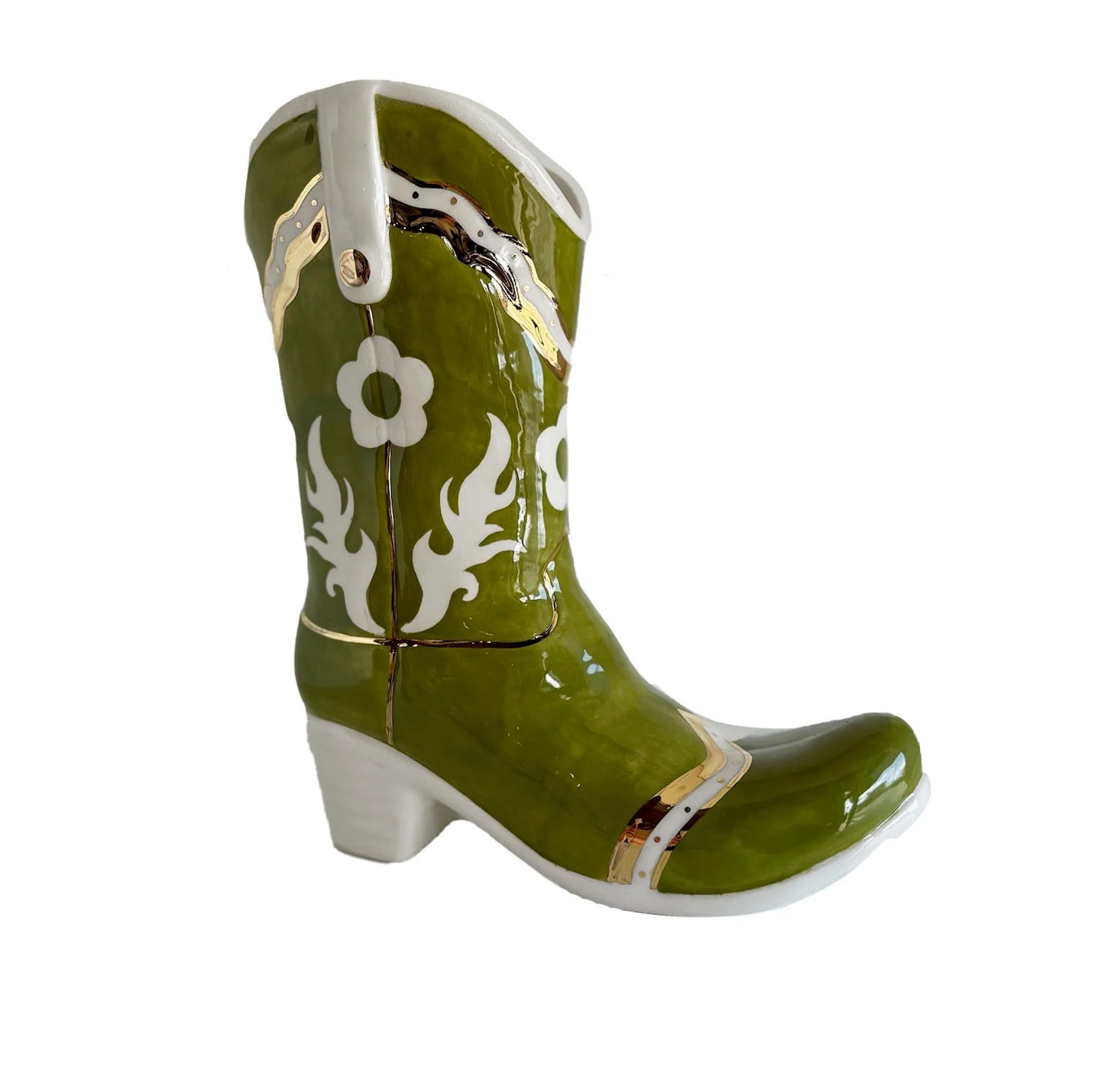 Cowboy Boot Vase