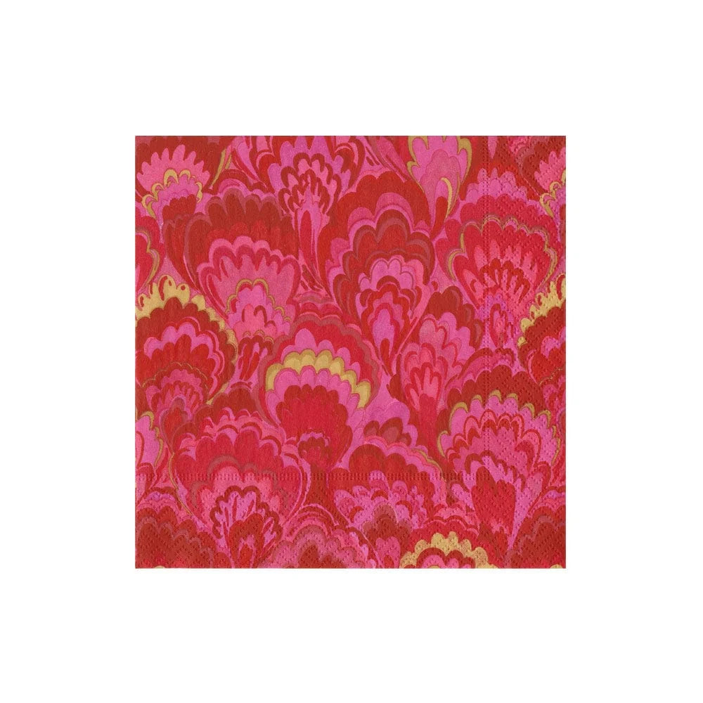 Marbled Ceramica Fuchsia Cocktail Napkins