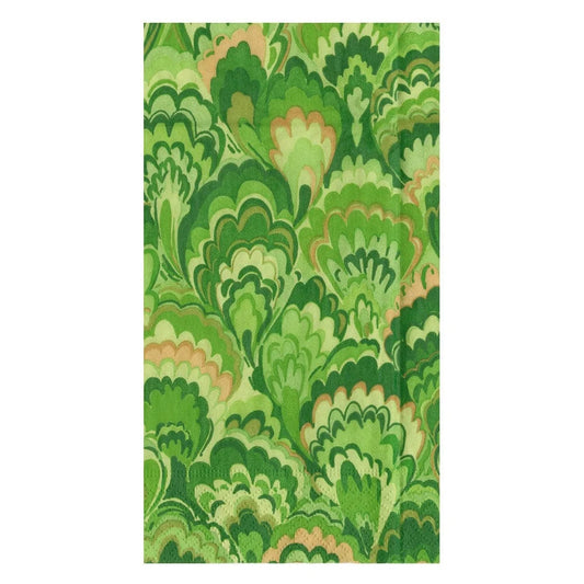 Marbled Ceramica Green Guest Towel