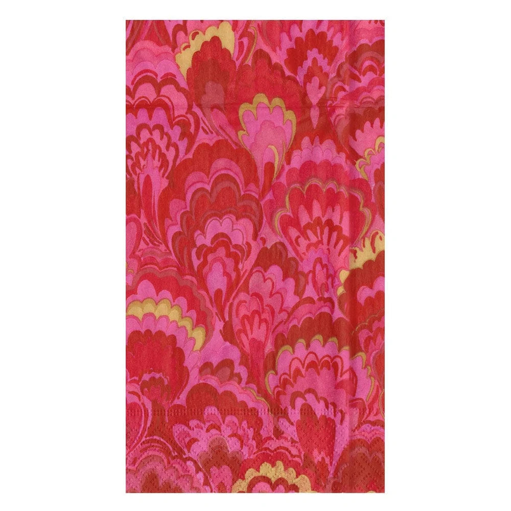 Marbled Ceramic Fuchsia Guest Towel