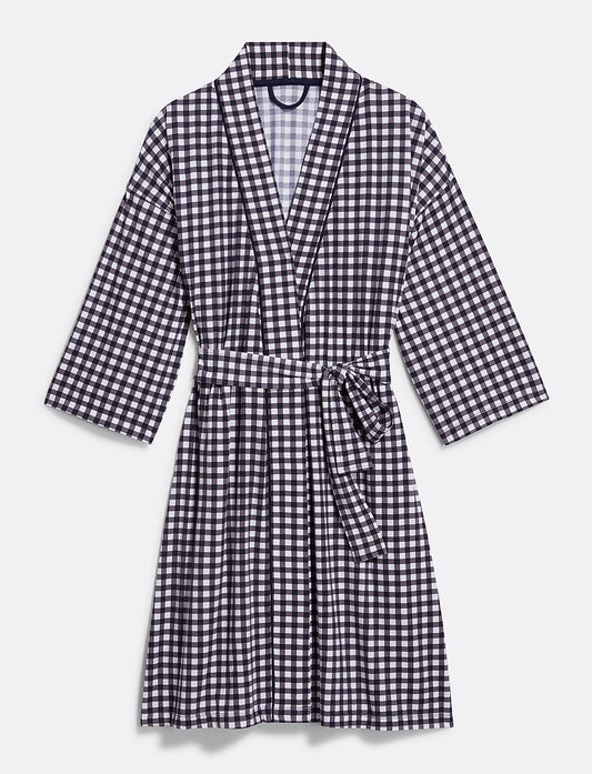 Louise Robe in Navy Gingham