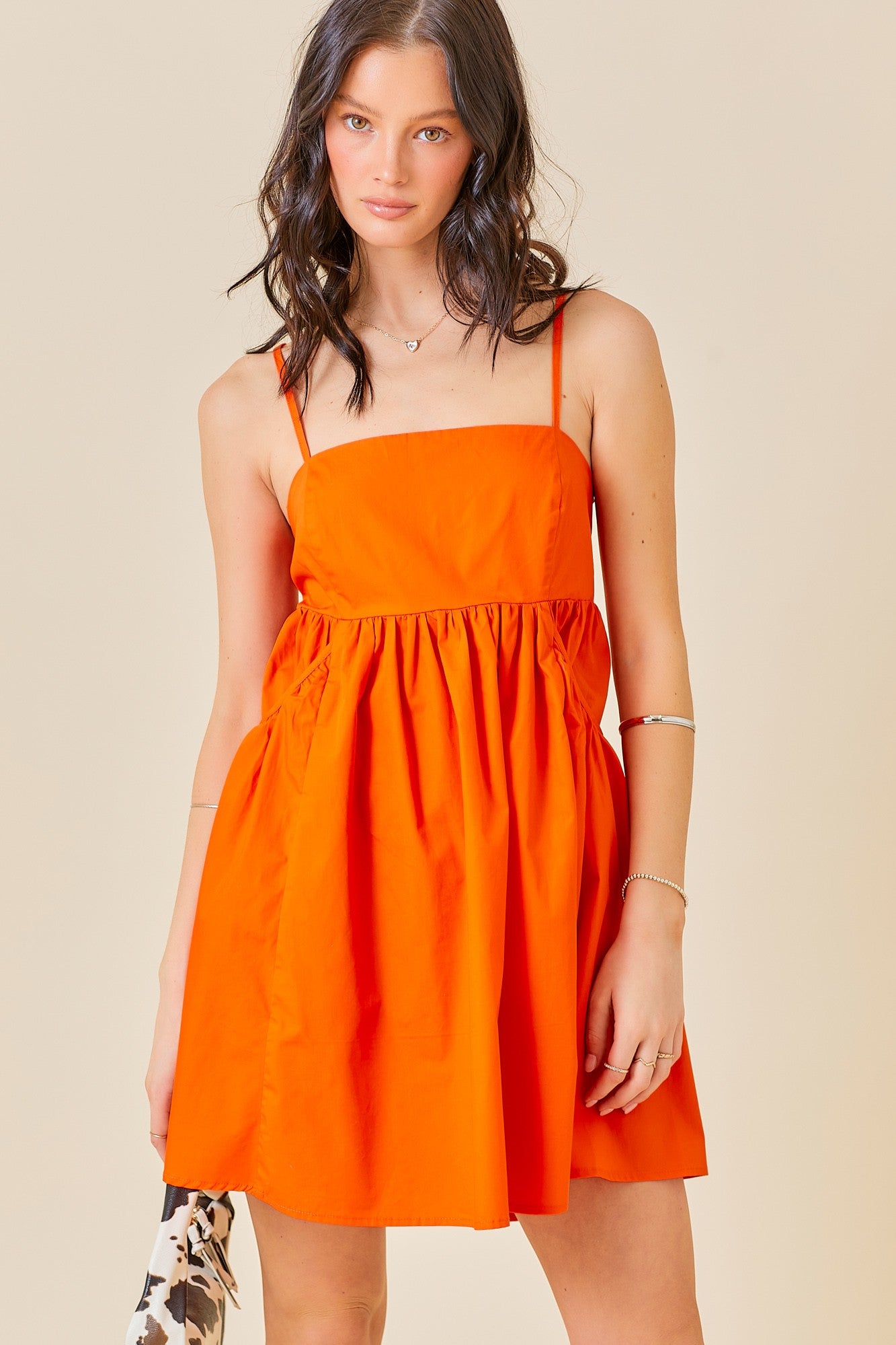 Sleeveless Poplin Mini Dress