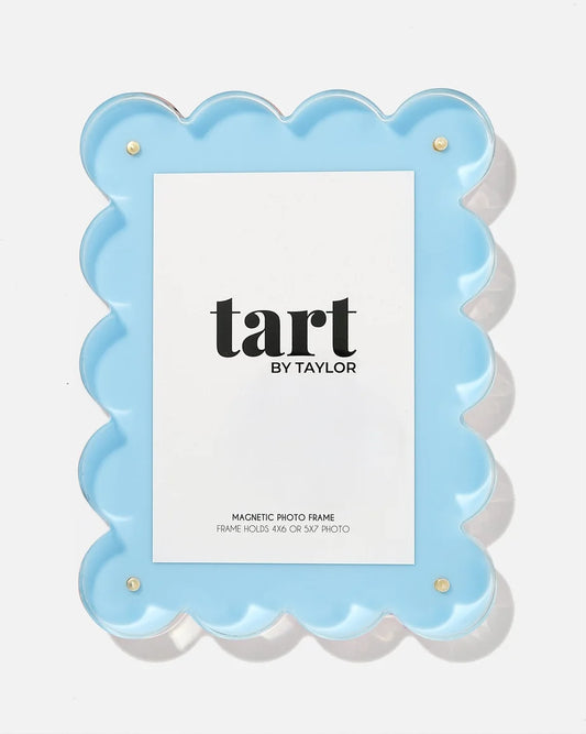 Acrylic Scallop Frame Light Blue