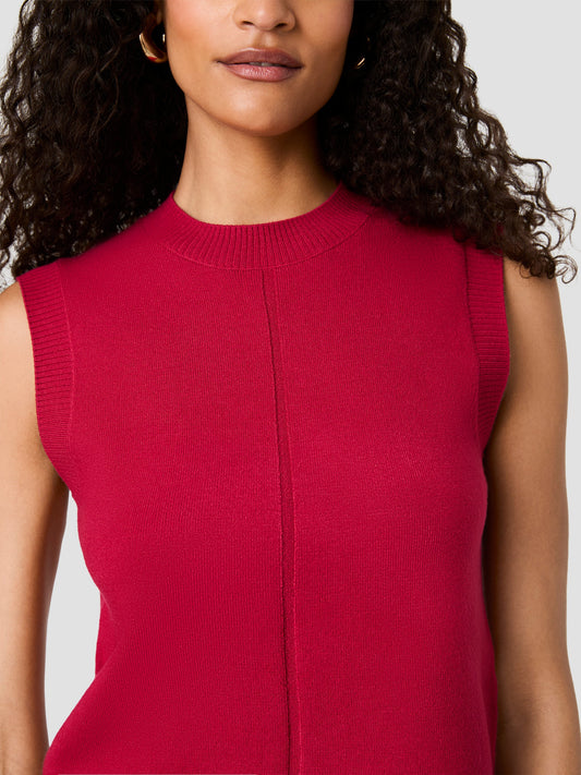 Babysoft Crewneck Sleeveless Knit in Rose