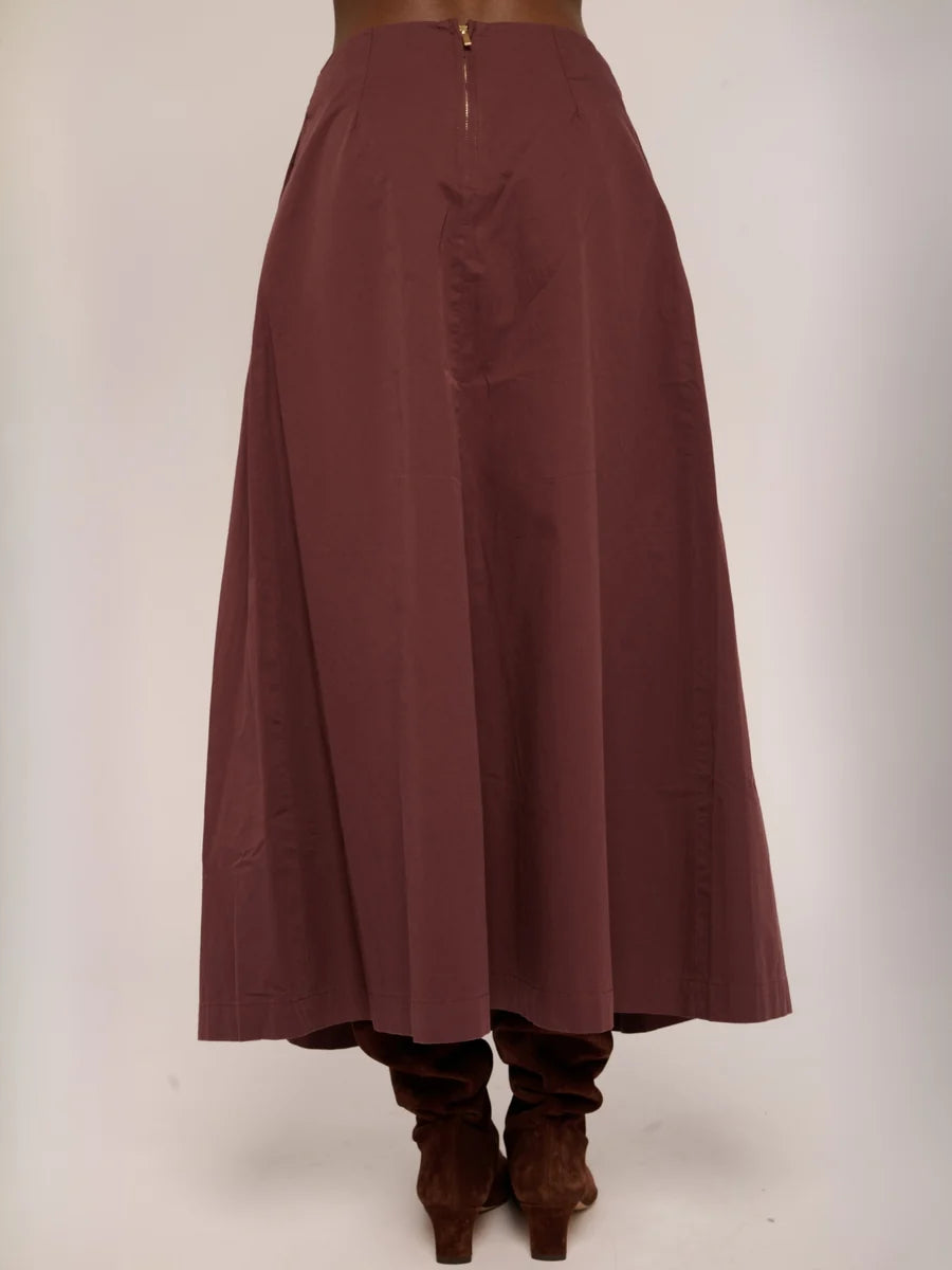 Ridley Skirt in Deep Mahogany