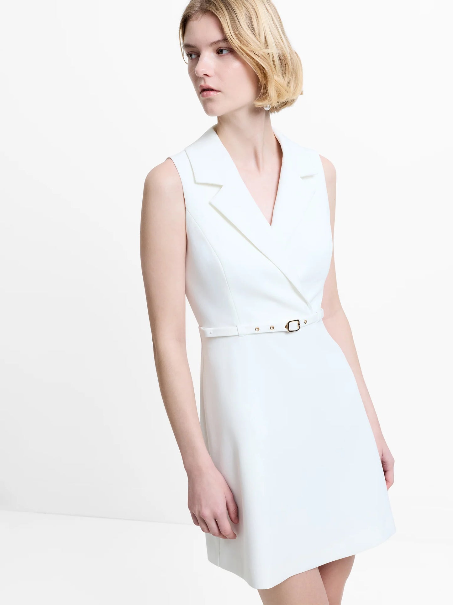Azra Twill Belted Dress