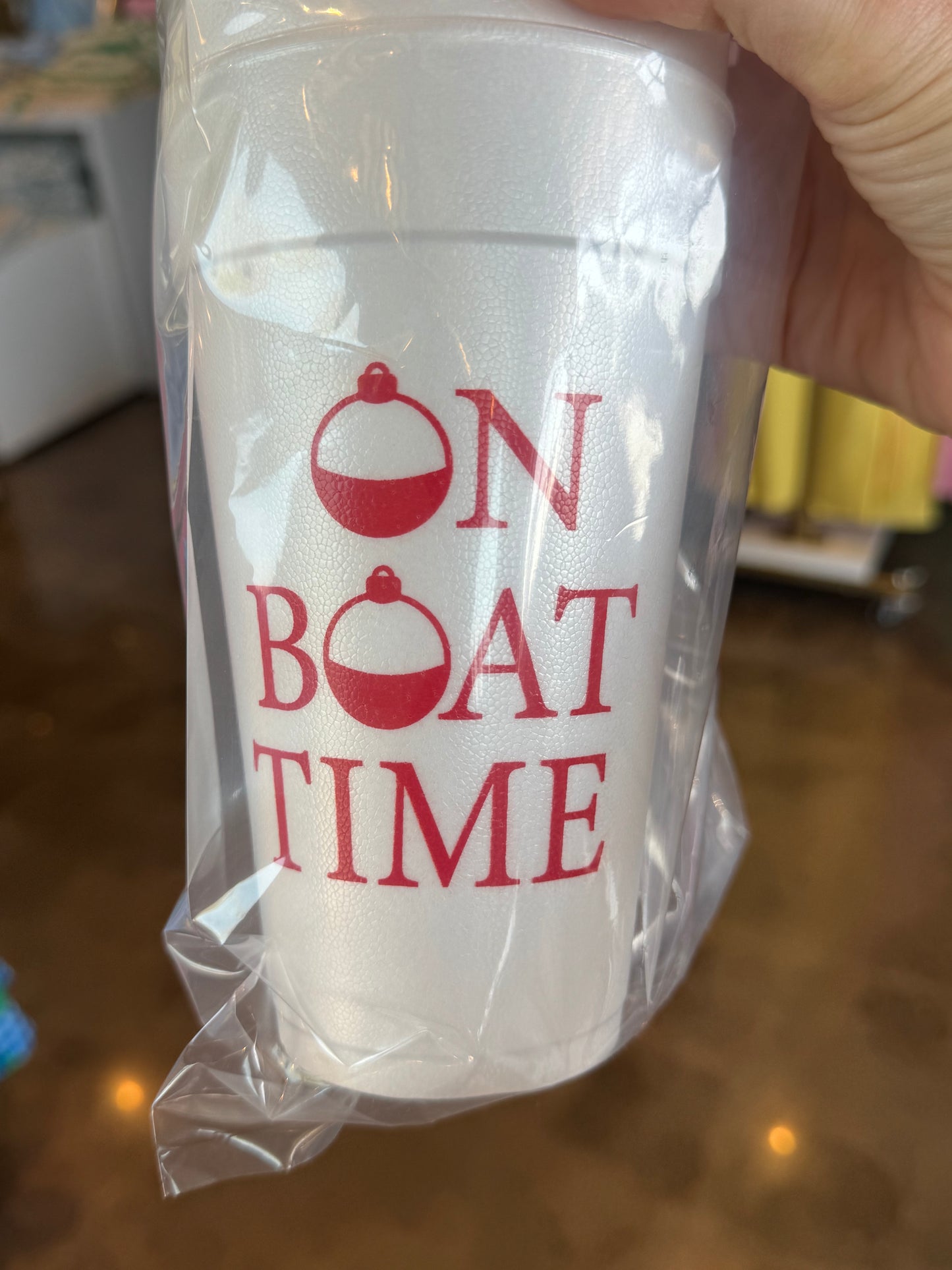On Boat Time Foam Cups