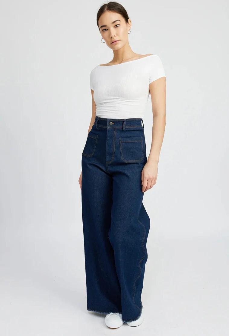 Ankle Crop Sailor Jeans