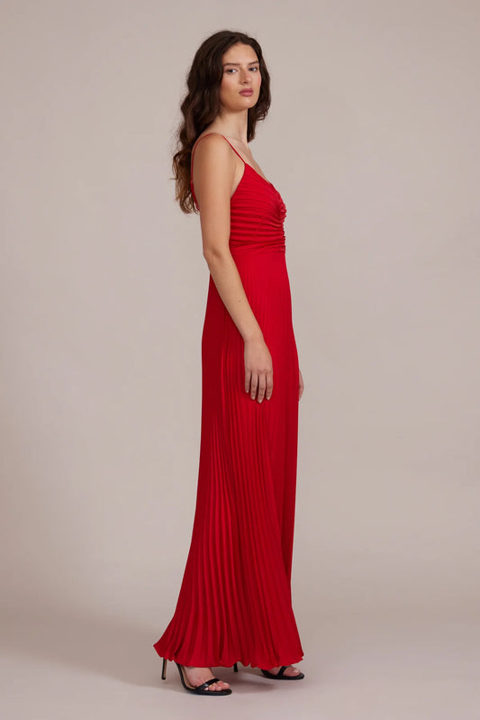 Rose Pleated Dress-S