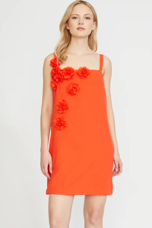 Flower Appliqué Dress