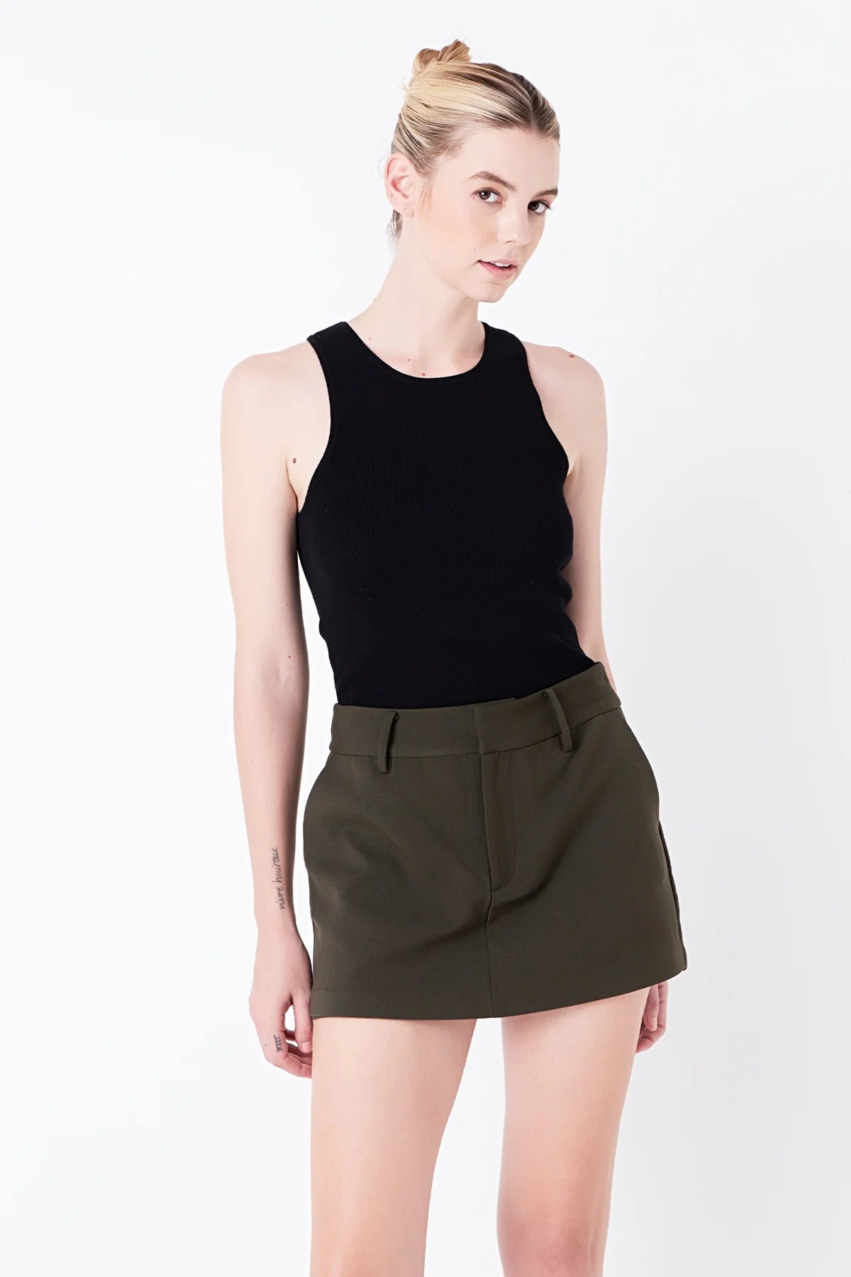 Olive Mini Skort