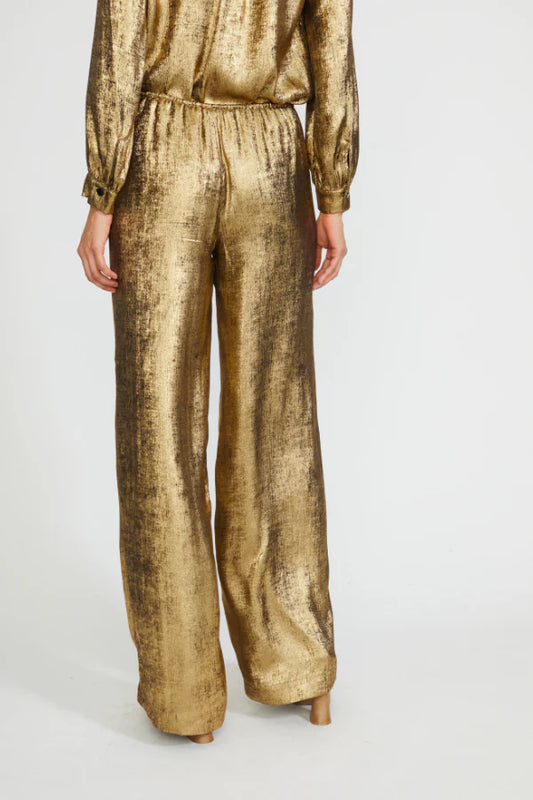 Gold Wide Leg Pant