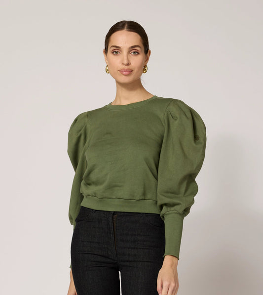 Indi Sweatshirt in Army Green