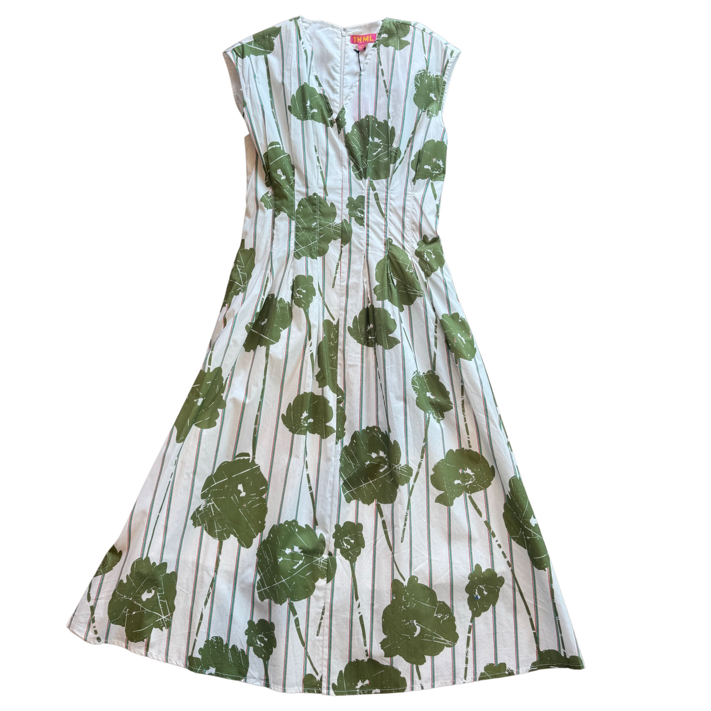 Botanical Pintuck Midi Dress