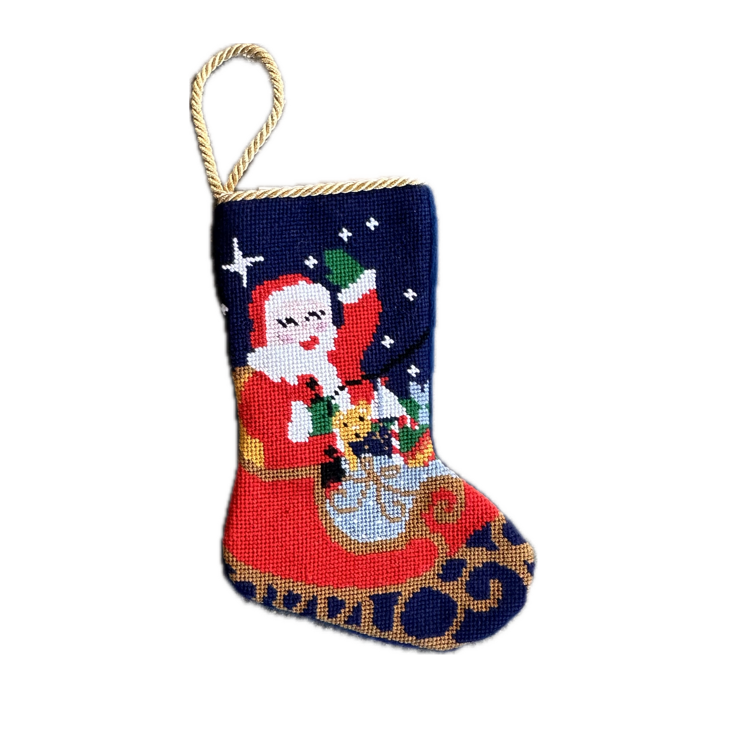 Waving Santa Bauble Stocking