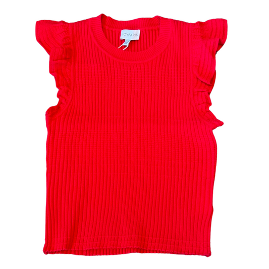 Minerva Red Sweater Tank