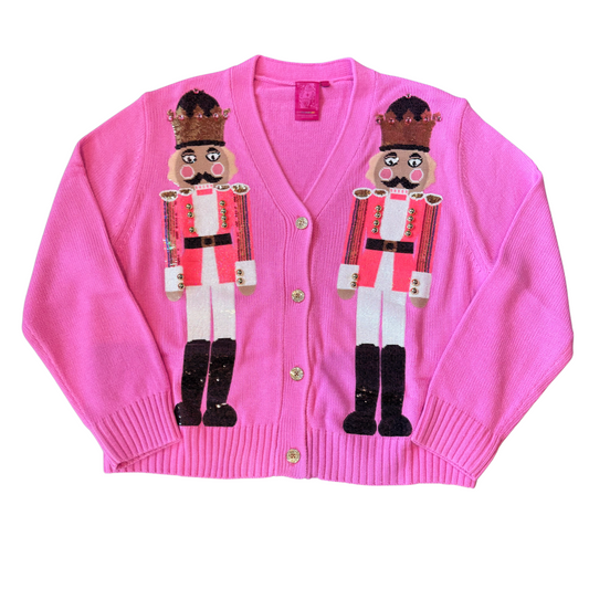 QOS Pink Nutcracker Cardigan