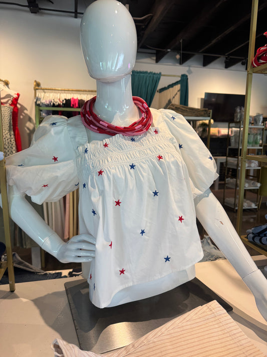 Star Poplin Top