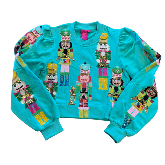 QOS Teal Nutcracker Sweatshirt