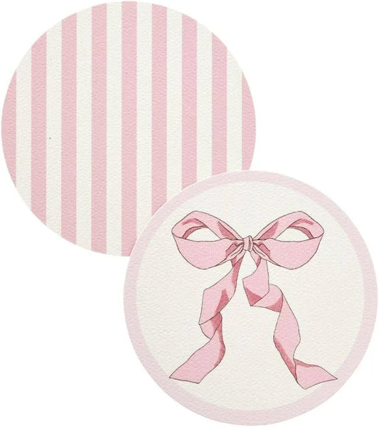 Caitlin Wilson Blush Bow Paper Coasters