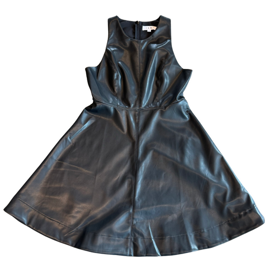 Sleeveless Faux Leather Dress