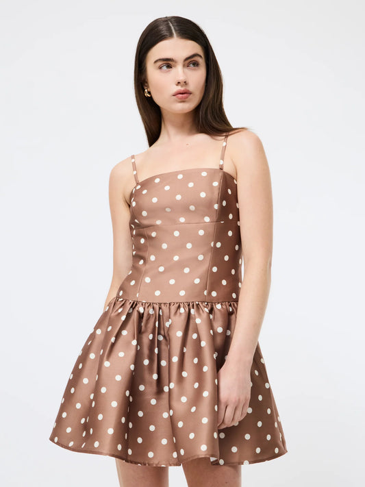 Taffeta Polka Dot Dress