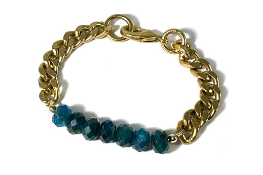 Faceted Apatie Rondelles Bracelet