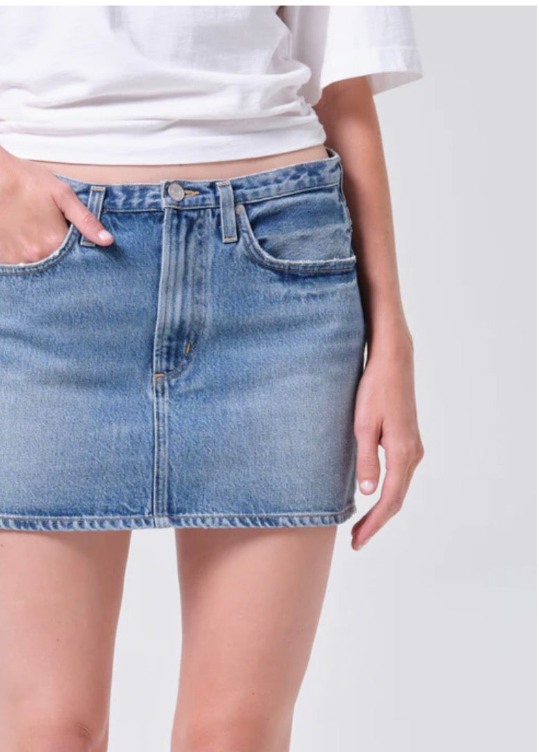 Agolde Keira denim mini skirt Jean skirts 